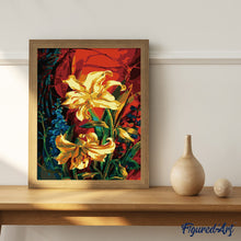 Charger l'image dans la galerie, peinture par numéros | Lys d’or | facile, fleurs | FiguredArt