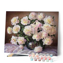 Charger l'image dans la galerie, peinture par numéros | Jolies Pivoines irisées | fleurs, intermédiaire | FiguredArt