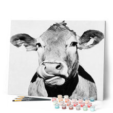 Charger l'image dans la galerie, peinture par numéros | Vache et noir et blanc | animaux, complexe, vaches | FiguredArt