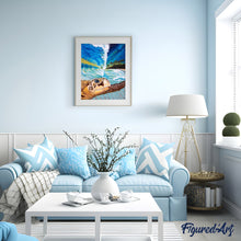 Charger l'image dans la galerie, peinture par numéros | Tortue dans les Vagues | complexe, paysages, tortues | FiguredArt