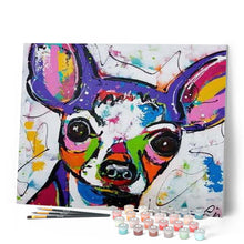Charger l'image dans la galerie, peinture par numéros | Chien aux grandes Oreilles Pop Art | animaux, chiens, intermédiaire | FiguredArt
