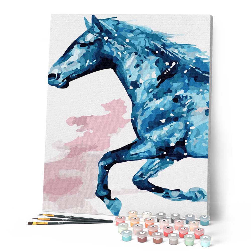 Peinture Par Numéros ART NAPI Sur Cadre Bois - La Tendresse D'un Cheval, Neuf