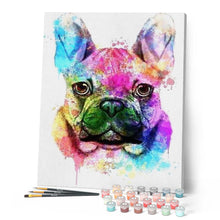 Charger l'image dans la galerie, peinture par numéros | Joli Chien en Couleurs | animaux, chiens, complexe, france, Pop Art | FiguredArt