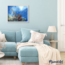 Charger l'image dans la galerie, peinture par numéros | Bateau englouti | bateaux, intermédiaire | FiguredArt