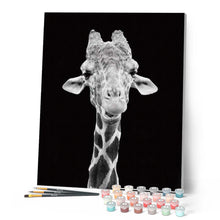 Charger l'image dans la galerie, peinture par numéros | Girafe en noir et blanc | animaux, complexe, girafes | FiguredArt