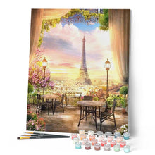 Charger l'image dans la galerie, peinture par numéros | Paysage romantique de Paris | complexe, france, ville | FiguredArt