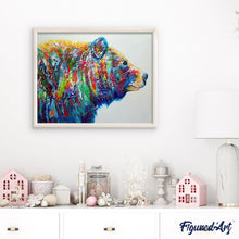 Charger l'image dans la galerie, peinture par numéros | Ours multicolore | animaux, complexe, france, ours, Pop Art | FiguredArt