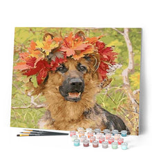 Charger l'image dans la galerie, peinture par numéros | Chien en Automne | animaux, chiens, complexe | FiguredArt
