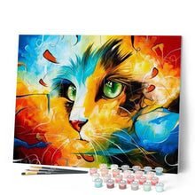 Charger l'image dans la galerie, peinture par numéros | Chat multicolor | animaux, chats, complexe | FiguredArt