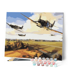 Charger l'image dans la galerie, peinture par numéros | Bombardier | avions, complexe, paysages, reproduction | FiguredArt