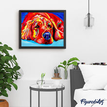 Charger l'image dans la galerie, peinture par numéros | Chien rouge allongé sur le Sol | animaux, chiens, intermédiaire | FiguredArt