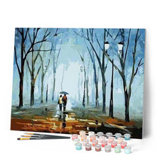 Charger l'image dans la galerie, peinture par numéros | Marchant sous la Pluie | facile, romantique | FiguredArt