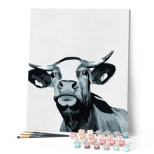 Charger l'image dans la galerie, peinture par numéros | Vache stylée | animaux, complexe, vaches | FiguredArt