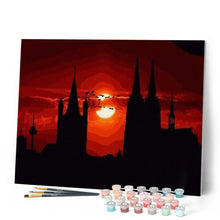 Charger l'image dans la galerie, peinture par numéros | Coucher de Soleil sur le Château | facile, paysages | FiguredArt