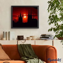 Charger l'image dans la galerie, peinture par numéros | Coucher de Soleil sur le Château | facile, paysages | FiguredArt