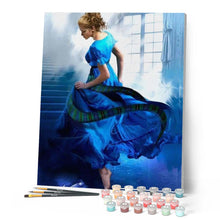 Charger l'image dans la galerie, peinture par numéros | Danseuse couleur Bleu | complexe, danse | FiguredArt