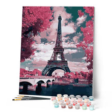 Charger l'image dans la galerie, peinture par numéros | Tour Eiffel au Printemps | france, intermédiaire, ville | FiguredArt