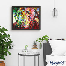 Charger l'image dans la galerie, peinture par numéros | Chien triste | animaux, chiens, complexe, Pop Art | FiguredArt