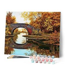 Charger l'image dans la galerie, peinture par numéros | Reflet du Pont dans l’Eau | complexe, paysages | FiguredArt