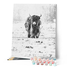 Charger l'image dans la galerie, peinture par numéros | Yak dans la Neige | animaux, bisons and yacks, complexe | FiguredArt