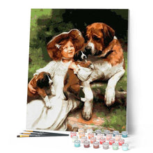 Charger l'image dans la galerie, peinture par numéros | Les meilleurs Amis | animaux, chiens, intermédiaire | FiguredArt