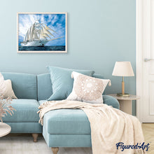 Charger l'image dans la galerie, peinture par numéros | Voilier blanc | bateaux, intermédiaire | FiguredArt