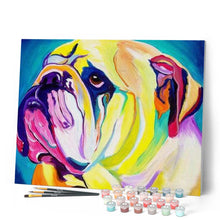 Charger l'image dans la galerie, peinture par numéros | Bulldog flashy | animaux, chiens, complexe | FiguredArt