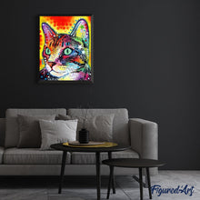 Charger l'image dans la galerie, peinture par numéros | Chat étoilé | animaux, chats, complexe, Pop Art | FiguredArt