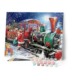 Charger l'image dans la galerie, peinture par numéros | Le Train du Père Noël | complexe, Noël | FiguredArt