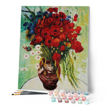 Charger l'image dans la galerie, peinture par numéros | Marguerites et coquelicots | complexe, fleurs | FiguredArt