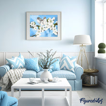 Charger l'image dans la galerie, peinture par numéros | Oiseaux et Fleurs de Magnolias | animaux, facile, fleurs, oiseaux | FiguredArt