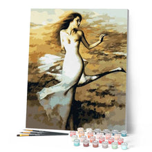 Charger l'image dans la galerie, peinture par numéros | Danseuse et Cygne | cignes, danse, facile, oiseaux, romantique | FiguredArt