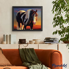 Charger l'image dans la galerie, peinture par numéros | Cheval marron et blanc | animaux, chevaux, complexe | FiguredArt