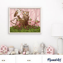 Charger l'image dans la galerie, peinture par numéros | Hiboux dans la Forêt | animaux, chouettes et hiboux, intermédiaire | FiguredArt