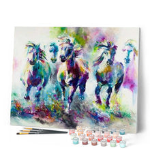 Charger l'image dans la galerie, peinture par numéros | Le Galop des Chevaux | animaux, chevaux, complexe | FiguredArt