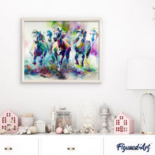 Charger l'image dans la galerie, peinture par numéros | Le Galop des Chevaux | animaux, chevaux, complexe | FiguredArt