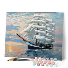 Charger l'image dans la galerie, peinture par numéros | Voilier Paysage d’Océan | bateaux, complexe | FiguredArt
