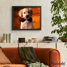 Charger l'image dans la galerie, peinture par numéros | Chien à la Rose | animaux, chiens, facile | FiguredArt