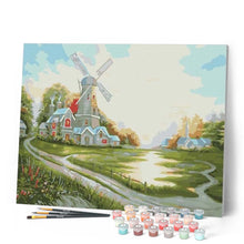 Charger l'image dans la galerie, peinture par numéros | Le Moulin du Bonheur | facile, paysages | FiguredArt