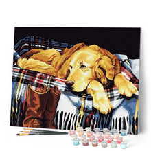 Charger l'image dans la galerie, peinture par numéros | Chien paresseux | animaux, chiens, facile | FiguredArt