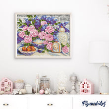 Charger l'image dans la galerie, peinture par numéros | Jolie Vase dans la Cuisine | fleurs, intermédiaire | FiguredArt