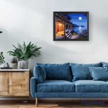 Charger l'image dans la galerie, peinture par numéros | Cabane au clair de Lune | intermédiaire, paysages | FiguredArt