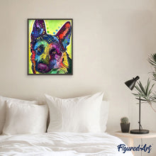 Charger l'image dans la galerie, peinture par numéros | Chien étoilé 2 | animaux, chiens, complexe, france, Pop Art | FiguredArt