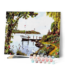 Charger l'image dans la galerie, peinture par numéros | Près du Ponton | bateaux, intermédiaire | FiguredArt
