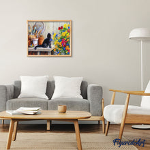 Charger l'image dans la galerie, peinture par numéros | Chaton dans le Jardin | animaux, chats, complexe, fleurs | FiguredArt