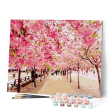 Charger l'image dans la galerie, peinture par numéros | Cerisiers en Fleurs | arbres, intermédiaire, paysages | FiguredArt