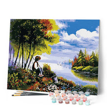 Charger l'image dans la galerie, peinture par numéros | Enfant à la Pêche | complexe, paysages | FiguredArt