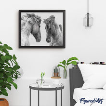 Charger l'image dans la galerie, peinture par numéros | Confrontation deux Chevaux | animaux, chevaux, complexe | FiguredArt