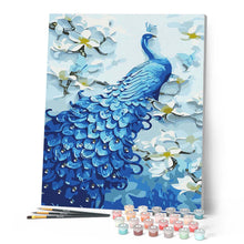 Charger l'image dans la galerie, peinture par numéros | Joli Paon bleu | animaux, facile, paons | FiguredArt