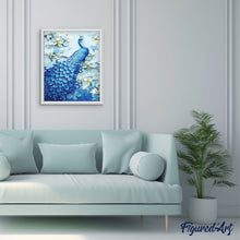 Charger l'image dans la galerie, peinture par numéros | Joli Paon bleu | animaux, facile, paons | FiguredArt